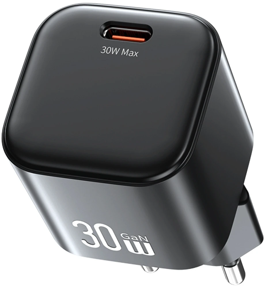 Wall Charger USAMS JO Series CC262 30W USB-C + 1m USB-C/Lightning Cable Baltas