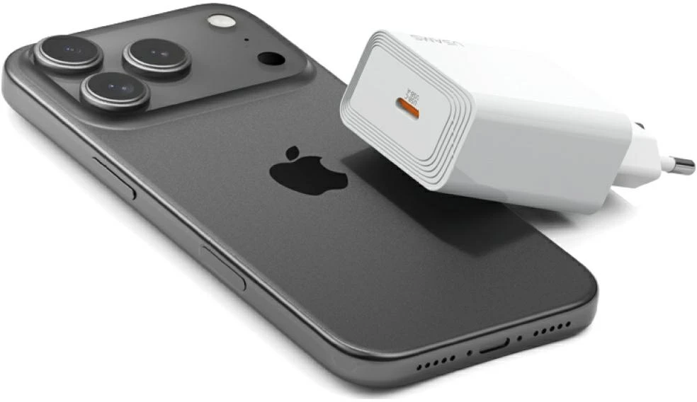 Laidinis įkroviklis USAMS T69 20W USB-C baltos spalvos