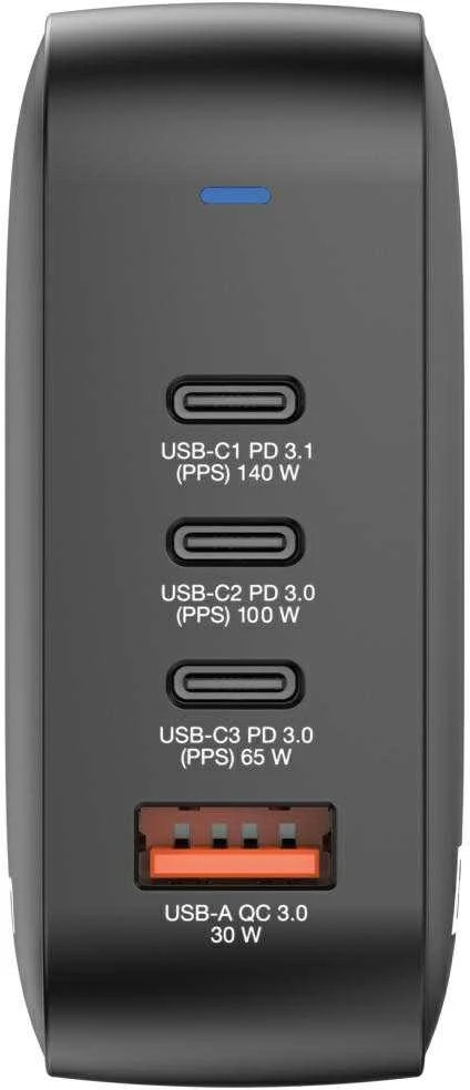Verbatim Mini GaN Charger 165W Universalus Juoda AC Spartusis įkrovimas Vidaus