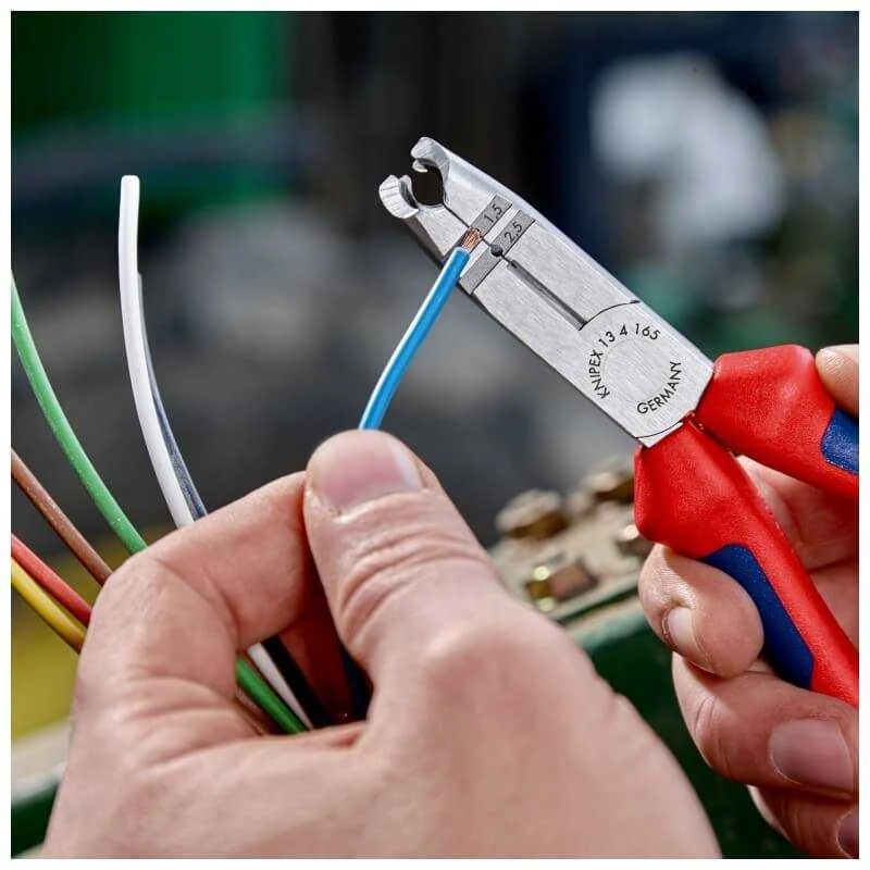 Laidų kirpimo-nužievinimo replės KNIPEX
