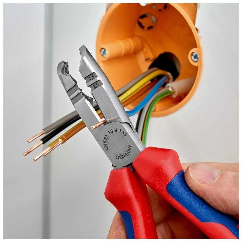 Laidų kirpimo-nužievinimo replės KNIPEX