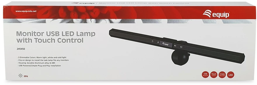 Pakabinamas šviestuvas Equip 245450 Monitoriaus žibintas Juoda