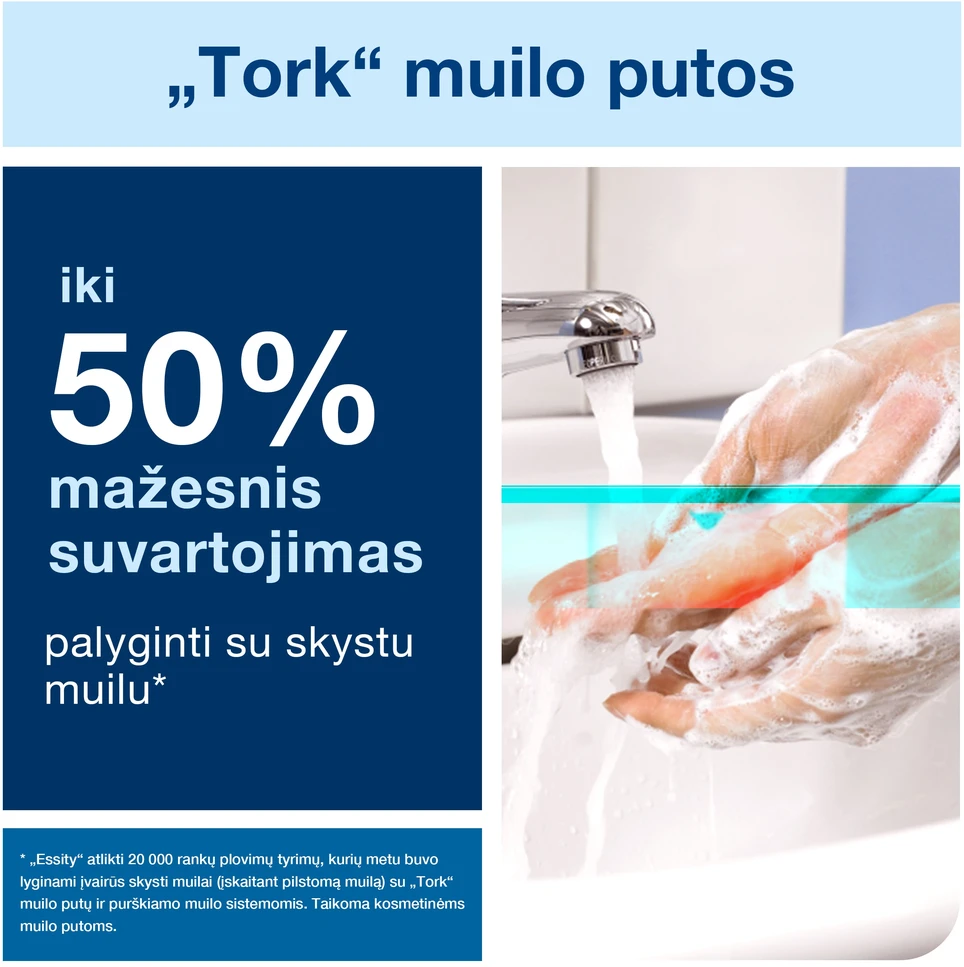 Laikiklis muilo putoms Tork S4 (561600), 1l, sensorinis, baltos spalvos, plastikinis