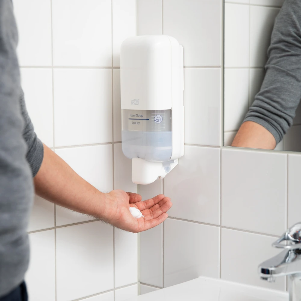 Muilo ir dezinfekantų dozatorius TORK S4, baltos sp., 564500