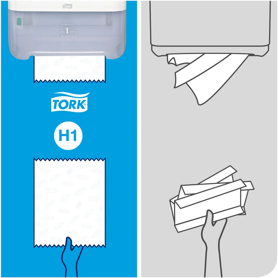 Laikiklis rankšluosčiams Tork Matic H1 (551000), baltos spalvos, plastikinis
