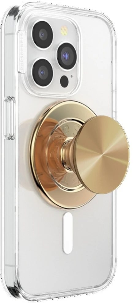 Telefono laikiklis ir stovas Popsockets Round Radial Gold Aluminum MagSafe auksinės spalvos 807259