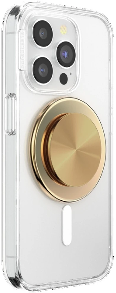 Telefono laikiklis ir stovas Popsockets Round Radial Gold Aluminum MagSafe auksinės spalvos 807259