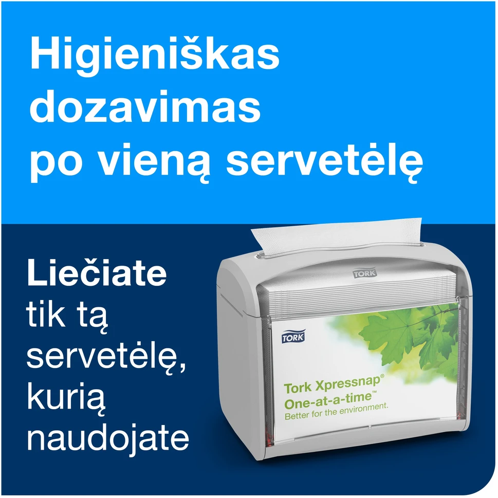 Servetėlių dozatorius TORK XPRESSNAP TABLETOP, 20,1 x 15,5 x 15 cm, šv. pilkos sp. (272613)