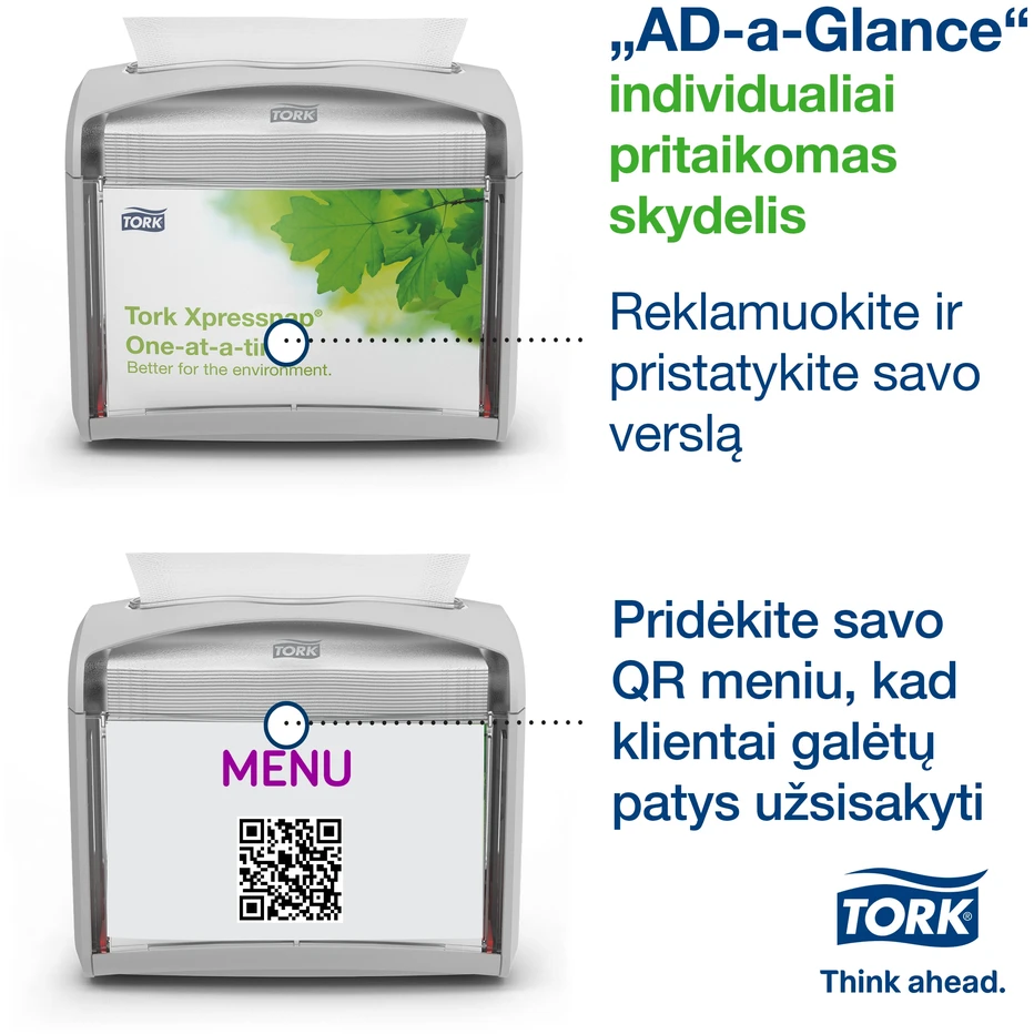 Servetėlių dozatorius TORK XPRESSNAP TABLETOP, 20,1 x 15,5 x 15 cm, šv. pilkos sp. (272613)