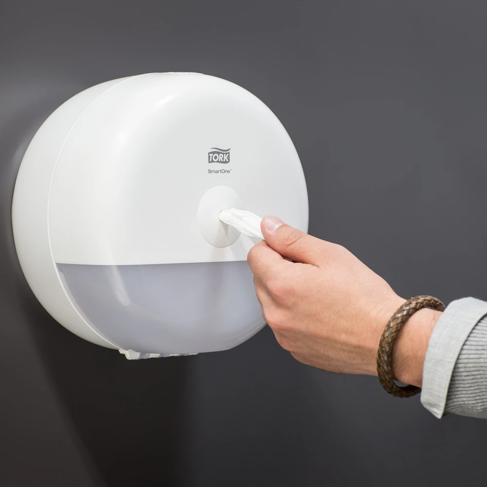 Tualetinių servetėlių laikiklis TORK SmartOne Mini T9, baltas, 1 vnt. 681000