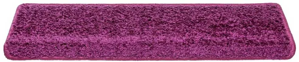 Laiptų kilimėliai, 10vnt., violetinės spalvos, 65x21x4cm
