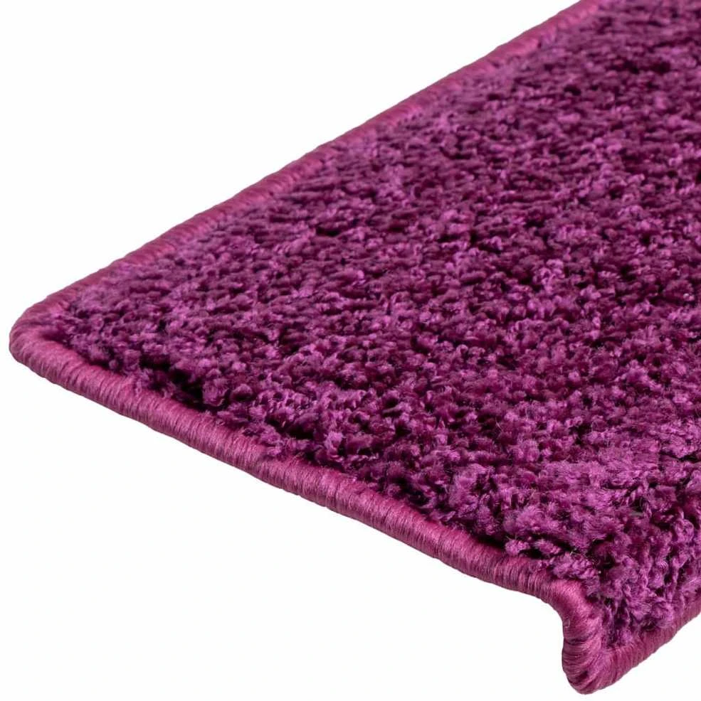 Laiptų kilimėliai, 10vnt., violetinės spalvos, 65x21x4cm