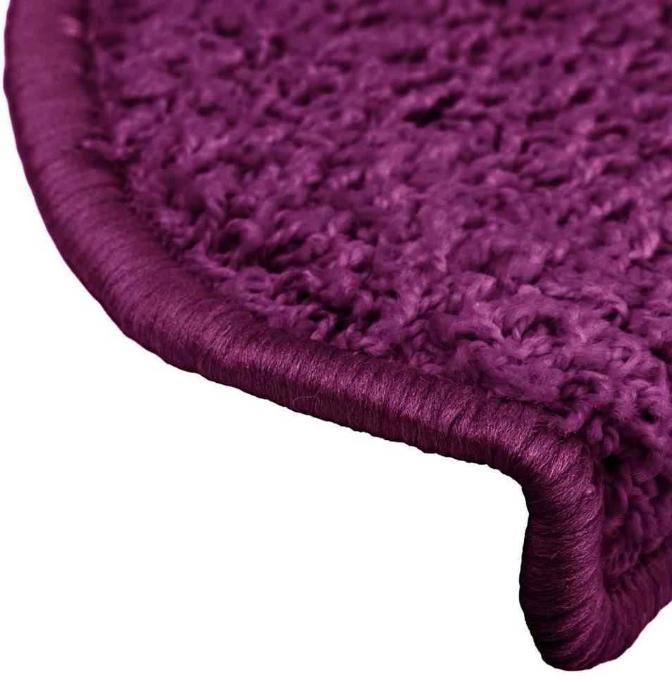 Laiptų kilimėliai, 15vnt., violetinės spalvos, 65x21x4cm