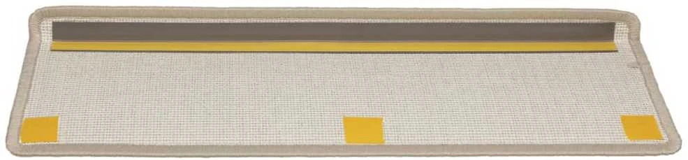 Laiptų kilimėliai, 15vnt., taupe spalvos, 65x21x4 cm