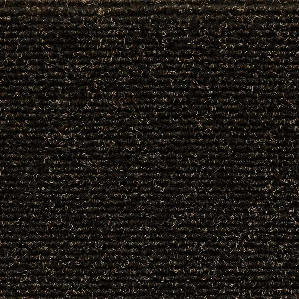 Lipnūs laiptų kilimėliai, 10vnt., tamsiai rudi, 56x17x3cm