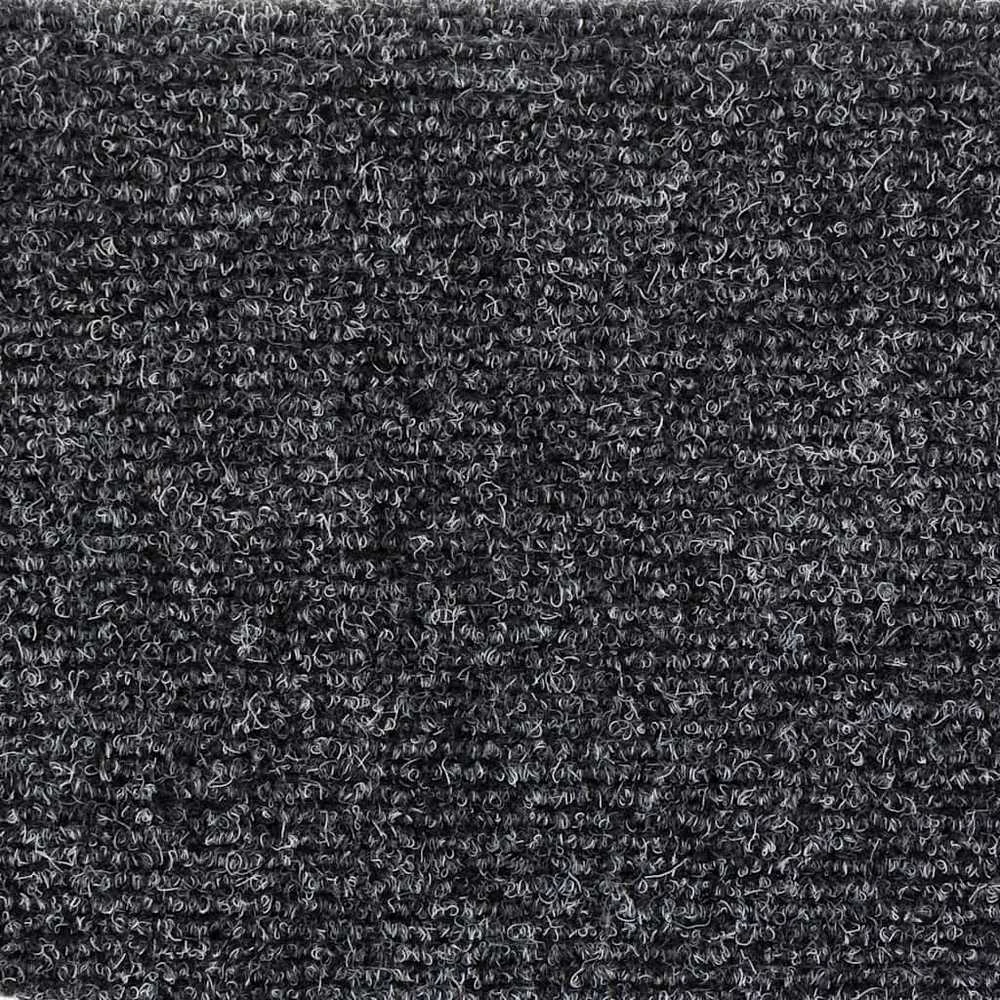 Lipnūs laiptų kilimėliai, 10vnt., tamsiai pilki, 56x17x3cm