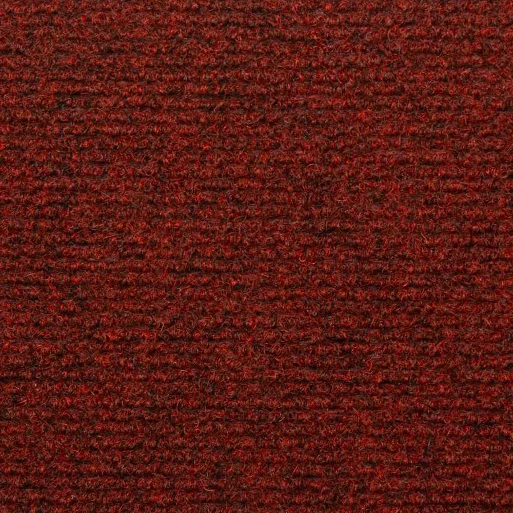 Laiptų kilimėliai, lipnūs, 20 vnt., 65x21x4 cm, bordo raudoni, stačiakampiai kraštai