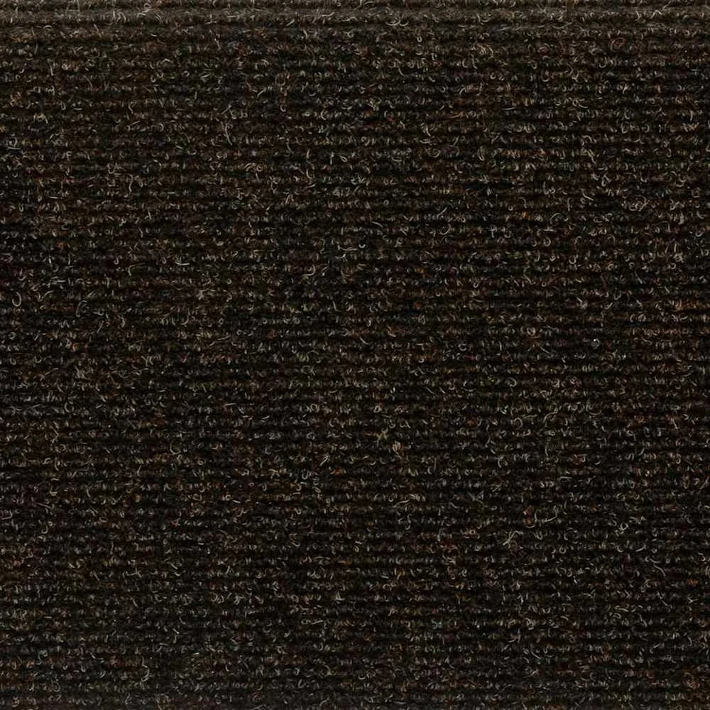 Laiptų kilimėliai, lipnūs, 30 vnt., 65x21x4 cm, tamsiai rudi, stačiakampiai kraštai