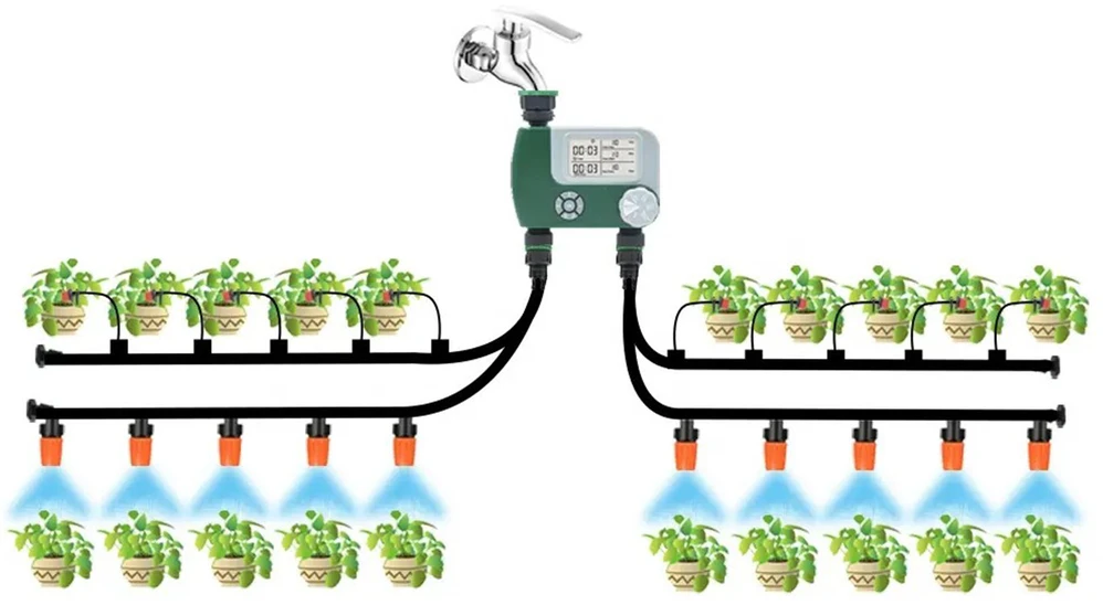 Laistymo programatorius PNI WT10, LCD ekranas, 3/4 jungtis, 2 išėjimai, žalias