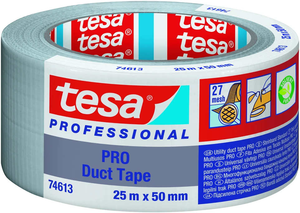 Audinio juosta TESA STANDART (pilka) 25m x 50mm 74613-00003-15