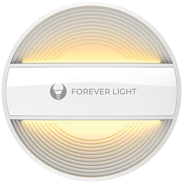 LED naktinė lempa apvali PURE FLC-20 ALMA PIR balta 500mAh Forever Light