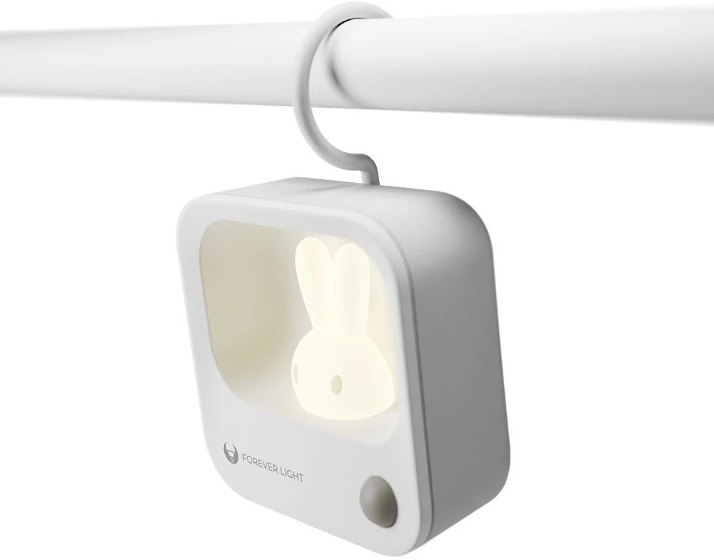 LED TRIUŠIO formos naktinė lempa PURE FLC-10 LEA PIR balta 500mAh Forever Light