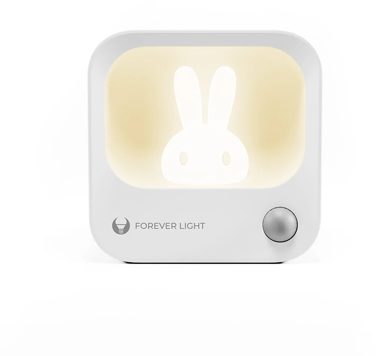 LED TRIUŠIO formos naktinė lempa PURE FLC-10 LEA PIR balta 500mAh Forever Light