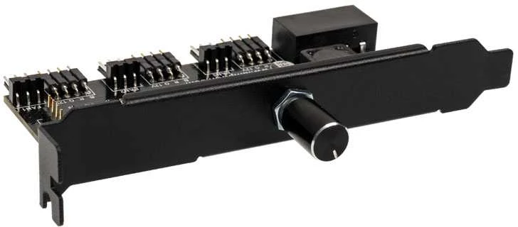 Lamptron CFM36 Fan and RGB LED Controller for PCI Slot – juodos spalvos