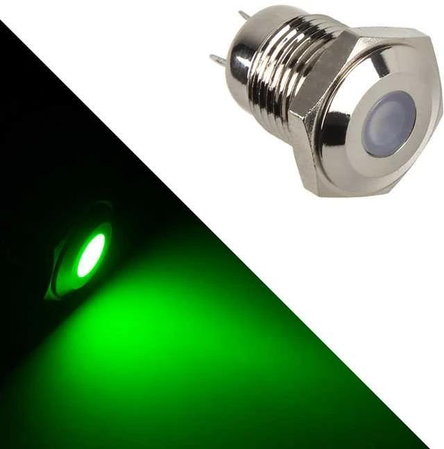 Lamptron Vandalism-proof LED – žalias, sidabrinis housing