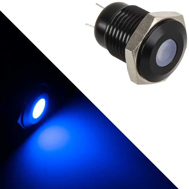 Lamptron Vandalism-protected LED – mėlynas, juodas housing