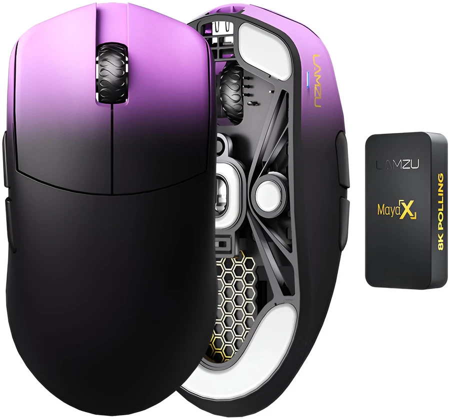 Lamzu MAYA X Wireless 8K Violetinė Shadow (Violetinė) Belaidė Žaidimų Pelė