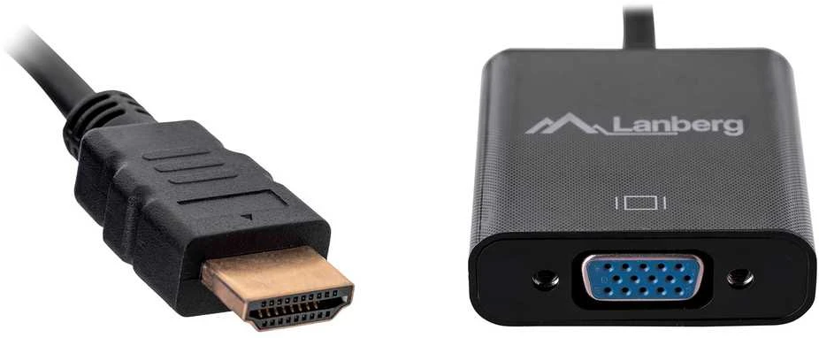 LANBERG AD-0017-BK adapteris HDMI-A M ->VGA F su garso kabeliu