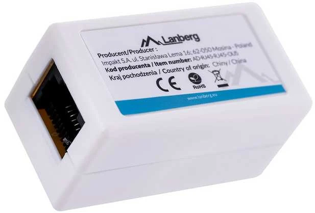 Inline LANBERG AD-RJ45-RJ45-OU5 RJ45 linijinė jungtis Cat.5e