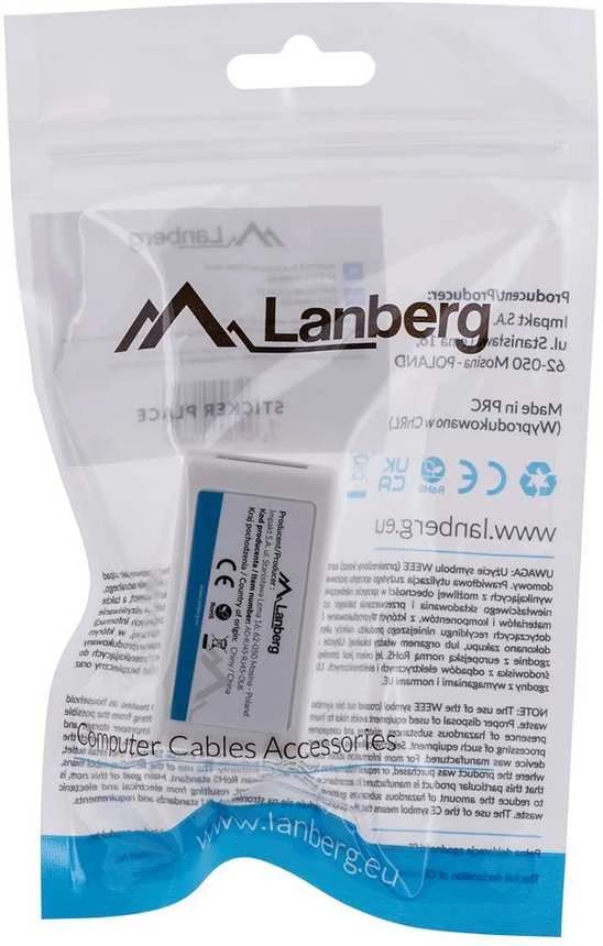 Inline LANBERG AD-RJ45-RJ45-OU6 RJ45 linijinė jungtis 6 kat.