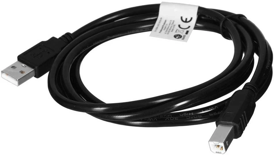 LANBERG CA-USBA-10CC-0018-BK cable USB 2.0 AM-BM 1.8m juodas