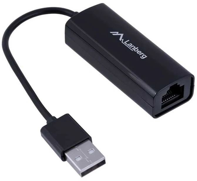 LANBERG NC-0100-01 Adapteris Lan Card USB 2.0 - RJ45 100MB ant kabelio