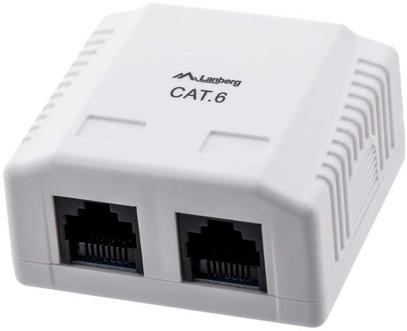 LANBERG OU6-0002-W UTP Data Box 2 prievadų RJ45 neekranuotas kat. 6
