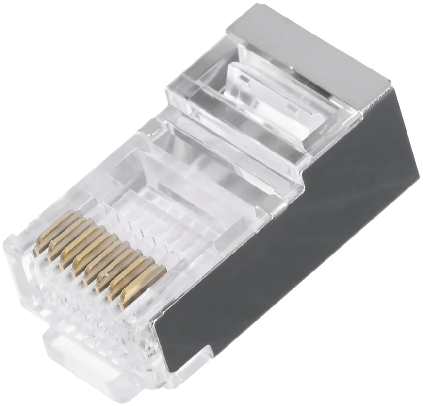 LANBERG PLS-5000EZ „Lanberg Plug RJ-45 FTP CAT5E 8P8C (100PCS) Pass-Trough
