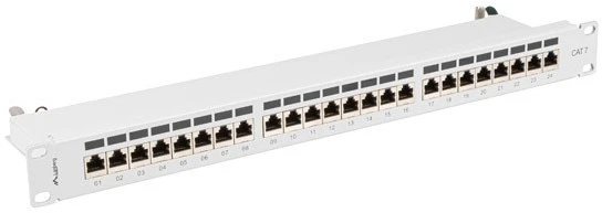LANBERG patch panel 24 port 1U cat.7 FTP pilkas
