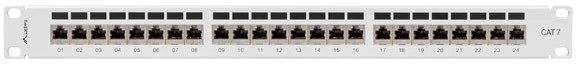 LANBERG patch panel 24 port 1U cat.7 FTP pilkas