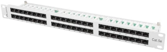 LANBERG PPU5-1048-S komutacinė panelė, 48 prievadų, 1U, cat. 5e, pilkas