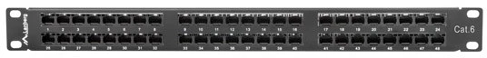 LANBERG PPU6-1048-B Patch Panel 48 prievadas 1U kat. 6 juodas