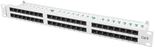 LANBERG PPU6-1048-S komutacinė panelė, 48 prievadų, 1U, 6 kat., pilka