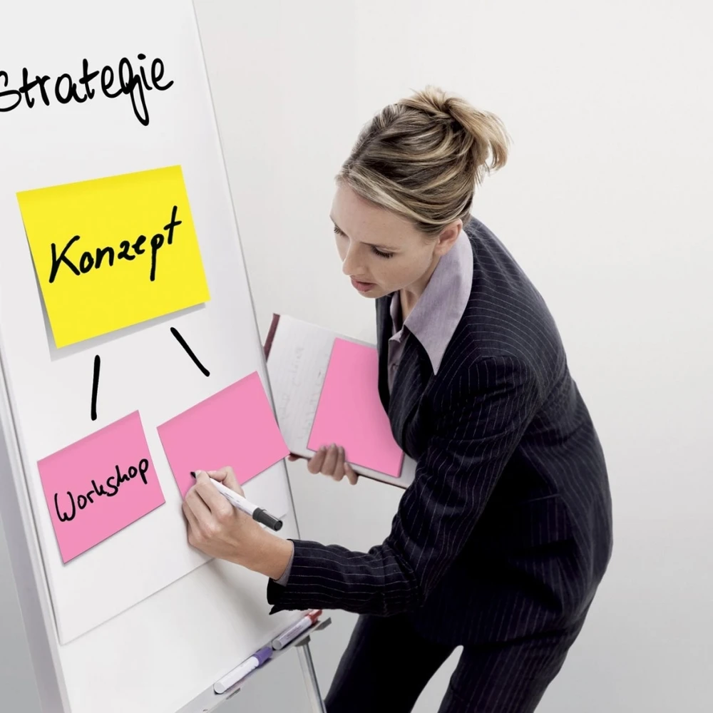 Lapeliai super lipnūs susitikimų užrašams Post-it® 152x101mm 4 vnt. po 45 lapeliai