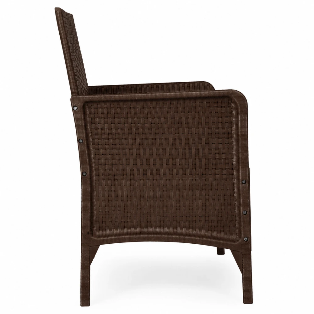 Dvivietė sodo sofa su pagalvėle, suoliukas balkonui, terasai ir sodui, ruda, MultiGarden