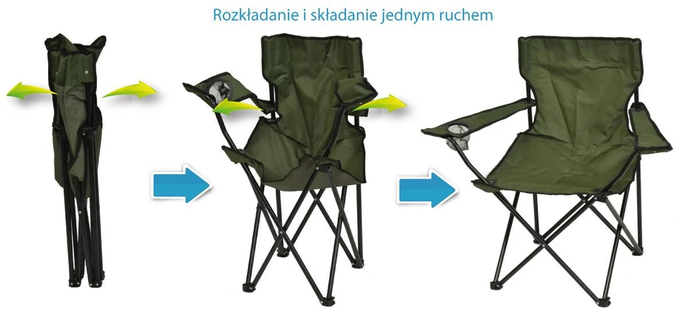 Sulankstoma žygio kėdė Enero camp, žalia
