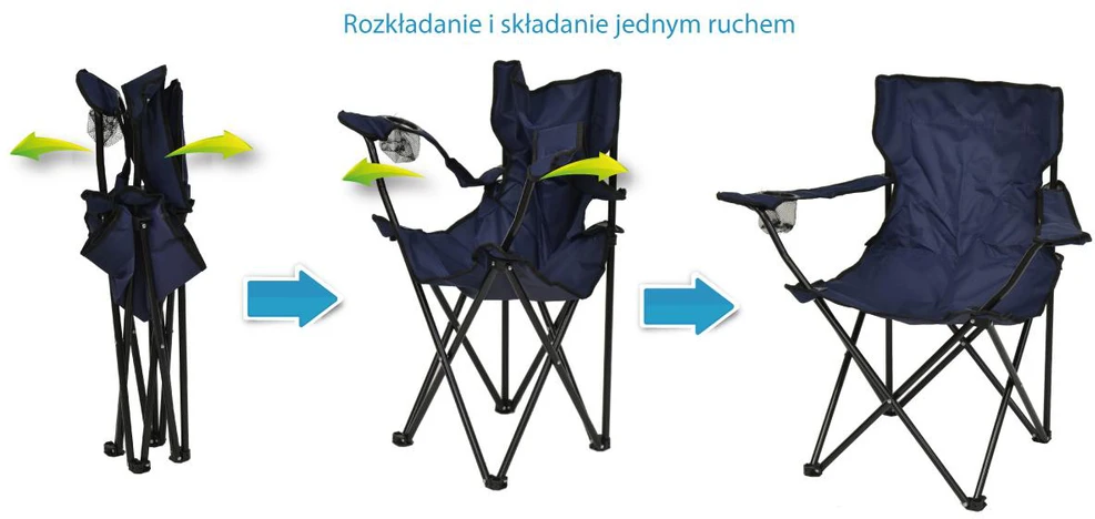 Enero Camp sulankstoma turistinė kėdė mėlyna