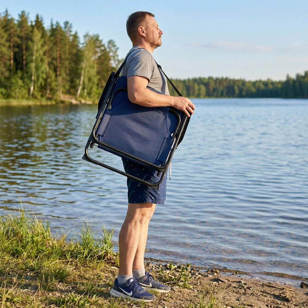 KOOPMAN Lankstoma turistinė kėdė su porankiais