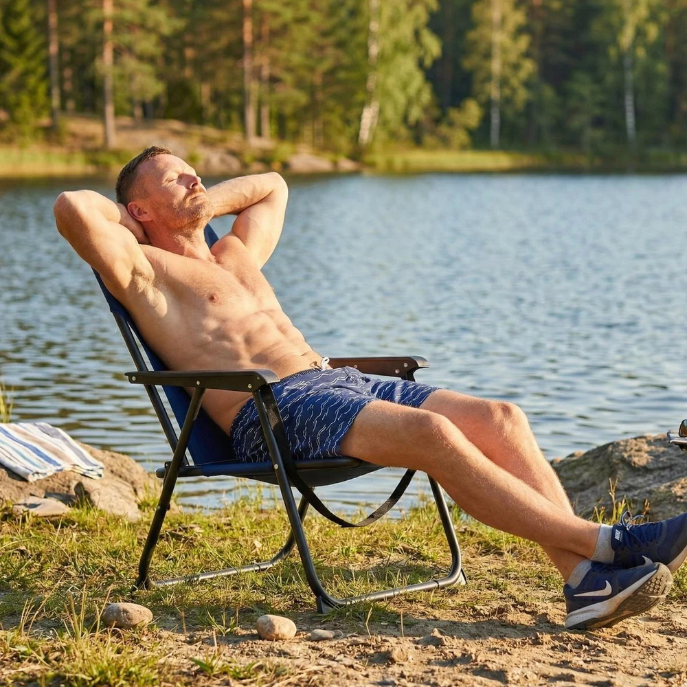 KOOPMAN Lankstoma turistinė kėdė su porankiais