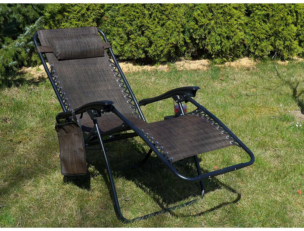 Saska Garden LEŻAK OGRODOWY sulankstomas Daugiafunkcinis 175X52/65X107CMY RUDA